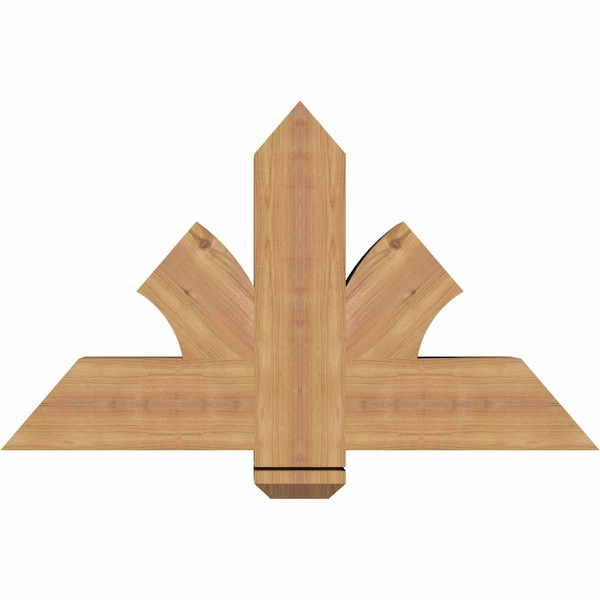 Ekena Millwork Redmond Smooth Timber Gable Bracket, Western Red Cedar, 36"W x 21"H x 5 1/2"D x 5 1/2"F, 14/12 Pitch GBW036X21X0606RED00SWR - main